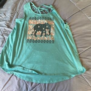 Blue elephant shirt